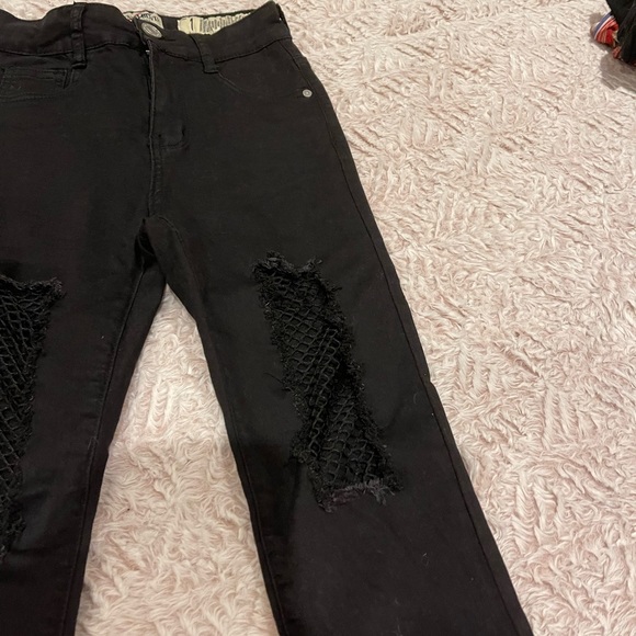 Black jeans with netting size 1 - Picture 5 of 6